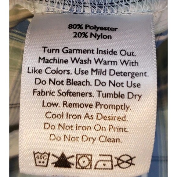 Lot 2 Men's 3XL Long Sleeve Shirts 29" P2P Eddie Bauer St John's Bay Plaid/Khaki - Picture 4 of 14